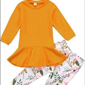 Children’s Size 6/7 Tunic Dress W/Matching Floral Pants BRAND NEW